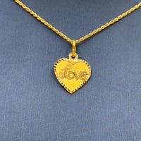 عقد قلب ذهب عيار 21