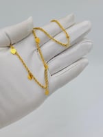 عقد قلب ذهب عيار 21