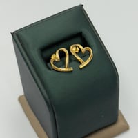 حلق قلب ذهب عيار 18