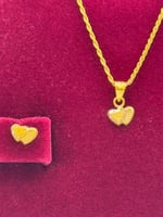 طقم قلب ذهب عيار 18