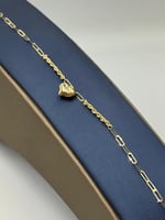 عقد واسوارة قلب ذهب عيار 18