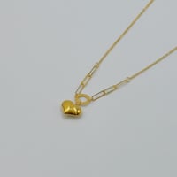 عقد قلب ذهب عيار 18