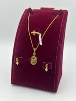 طقم ذهب عيار 21