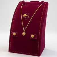 طقم وردة ذهب عيار 21