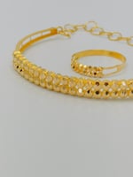 اسوارة مع خاتم ذهب عيار 21