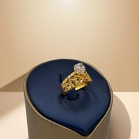 خاتم خطوبة غص الزيتون ذهب عيار 21