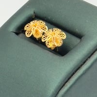 حلق وردة ذهب عيار 21