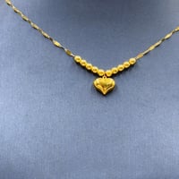 عقد قلب ذهب عيار 18