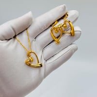 طقم قلب ذهب عيار 18