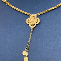 عقد وردة ذهب عيار 21