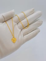 عقد قلب ذهب عيار 21