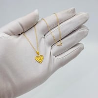 عقد قلب ذهب عيار 18