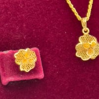 طقم وردة ذهب عيار 21