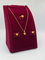 طقم قلب ذهب عيار 18