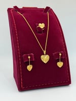 طقم قلب ذهب عيار 21