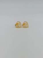 حلق قلب ذهب عيار 21