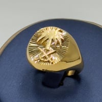 خاتم شعار السعودية ذهب عيار 18