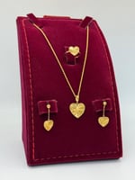 طقم قلب ذهب عيار 21