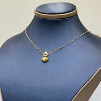 عقد قلب ذهب عيار 18