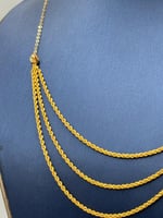 Necklaces 21K - عقد بيلا روب (ثلاث ادوار) عيار 21