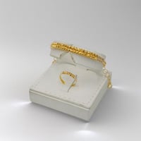 اسوارة مع خاتم ذهب عيار 21