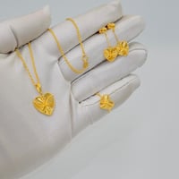 طقم قلب ذهب عيار 21