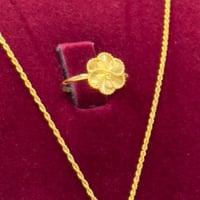 طقم وردة ذهب عيار 21