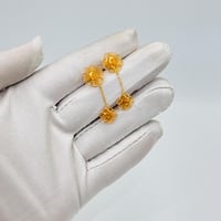 حلق وردة ذهب عيار 21