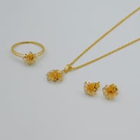 طقم وردة ذهب عيار 21