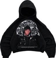 Hoodie Black With Print