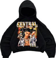 Hoodie Black With Print