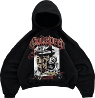 Hoodie Black With Print