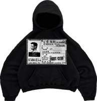 Hoodie Black With Print