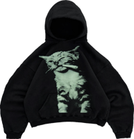 Hoodie Black With Print