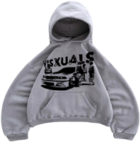 Hoodie Pearl Gray With Print