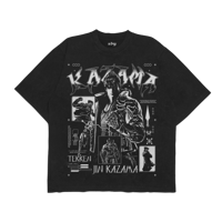 Tshirt Black Wash Effect With Print