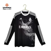 قميص ريال مدريد الأسود ريترو 2014 بتصميم التنين كم...