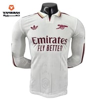 تيشيرت أرسنال الأبيض الثالث 2026 كم طويل نسخة اللا...