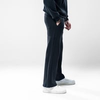 بنطلون واسع أوفرسايز بخياطة مركزية وخصر مطاطي - أس...