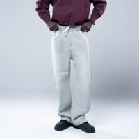 بنطلون واسع فضفاض أوفرسايز برباط خصر وستايل مريح -...