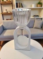 مبخرة كريستال كبيرة بقاعدة