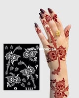 استيكر حناء X123 لليدين -FUNOONALABDA