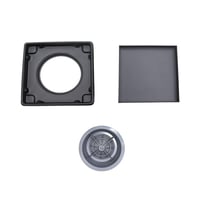 صفاية بلاط اسود ايطالي مع رداد/ مقاس 15×15سم