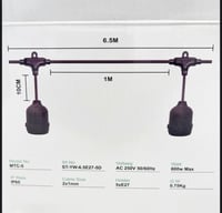 عقد لمبات 10متر عدد 10لمبه 5واط