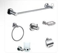 طقم اكسسورات حمام 6 قطع كروم