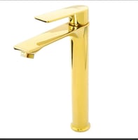 خلاط مغسله طويل ذهبي ضمان5سنوات