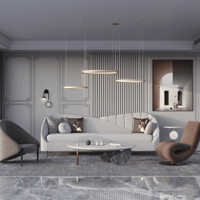 إنارة جدارية بالبطارية دائرتين مودرن اسود