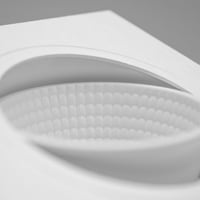 فريم مانع توهج مربع بلاستيك ابيض كامل