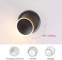 انارة داخلية غطاء اسود مودرن متحرك لون الانارة اصف...