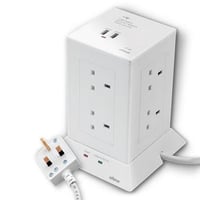 توصيلة كهربائيه الفنار ٨ منافذ 3متر+ منفذين USB